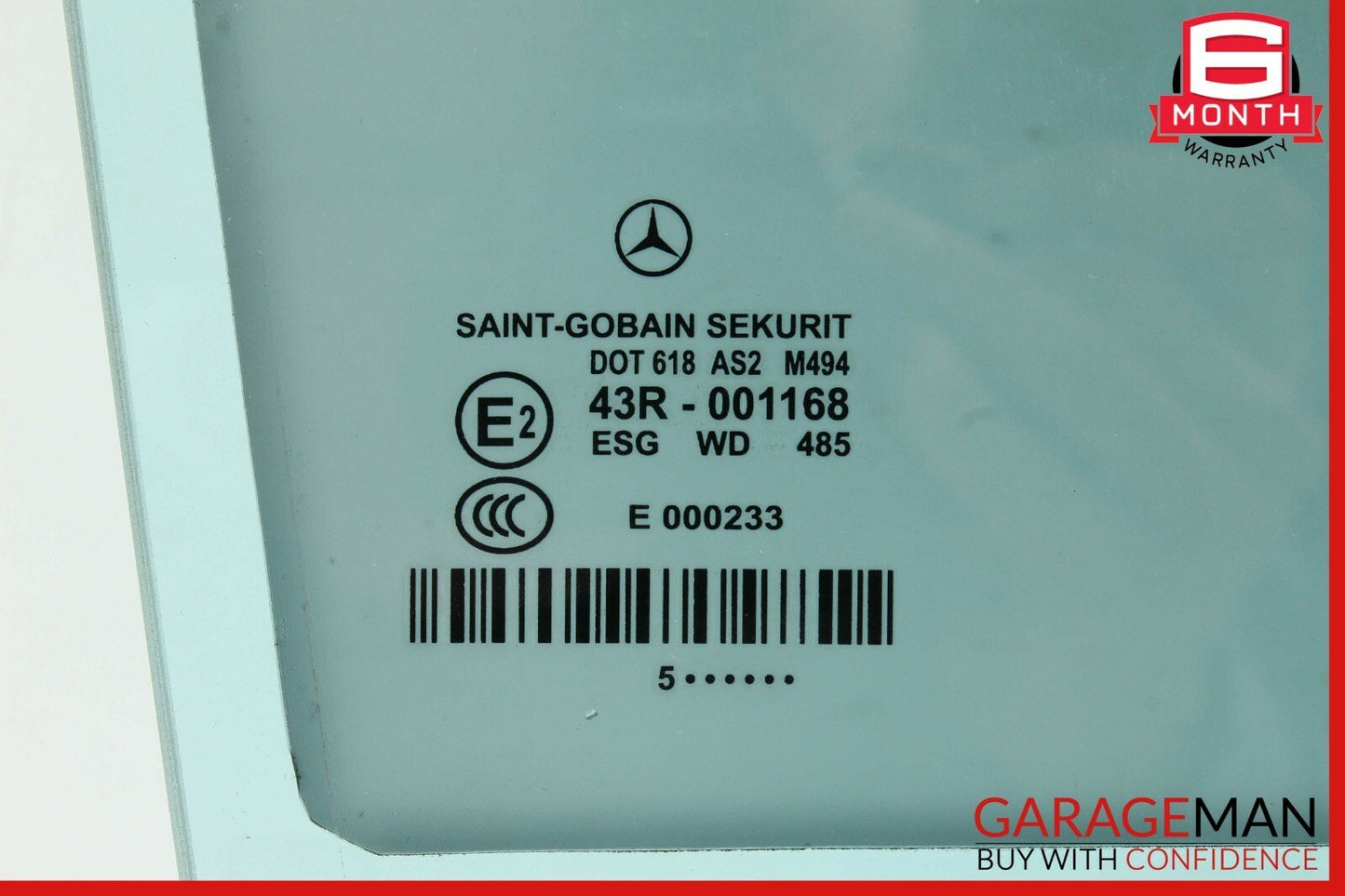 06-11 Mercedes W219 CLS500 CLS55 AMG Rear Right Side Door Window Auto Glass