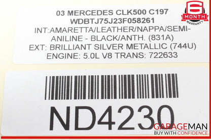 03-09 Mercedes W209 CLK500 CLK350 Rear Left Driver Side Door Speaker Subwoofer