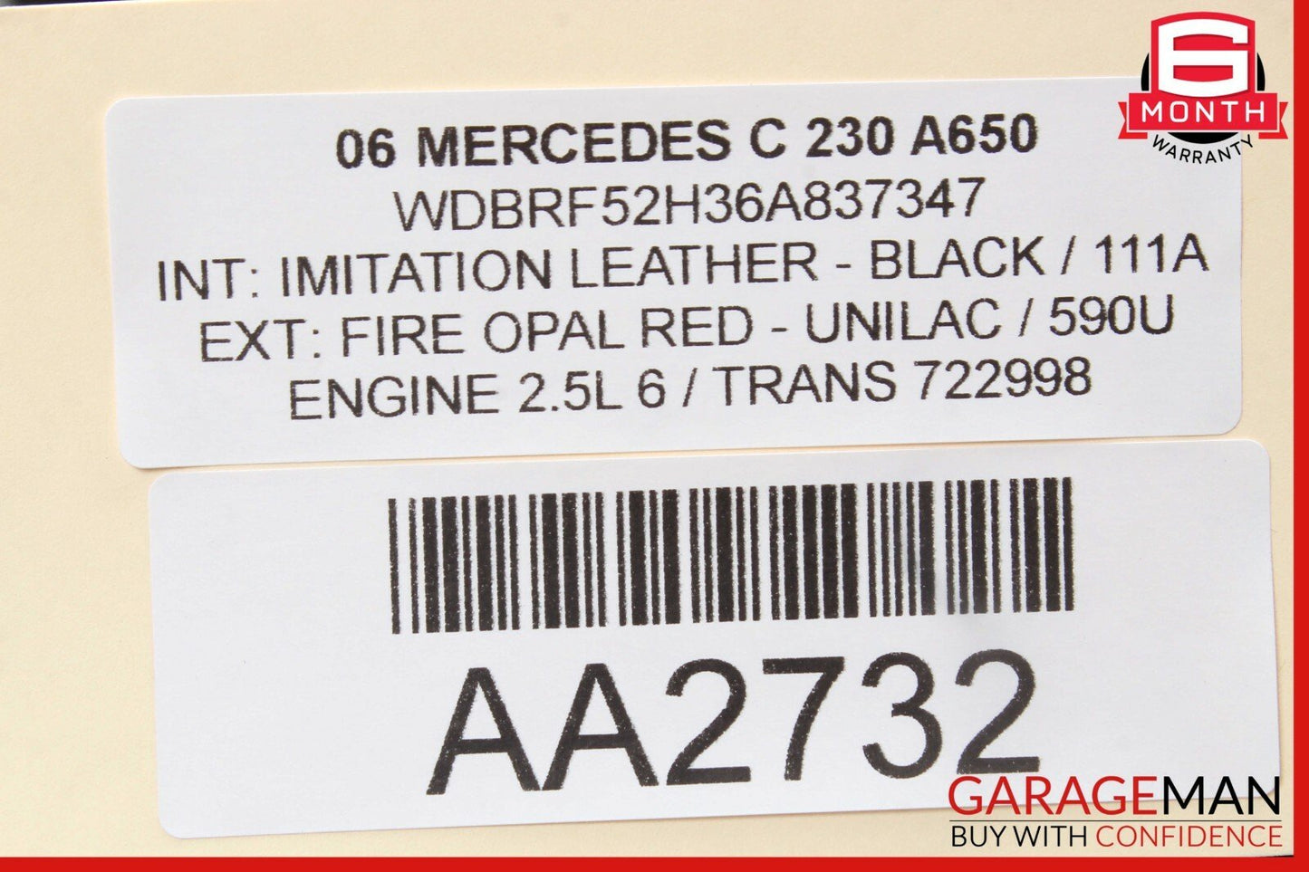 01-07 Mercedes W203 C230 Sedan Front Right Side Marker Bumper Turn Signal Light