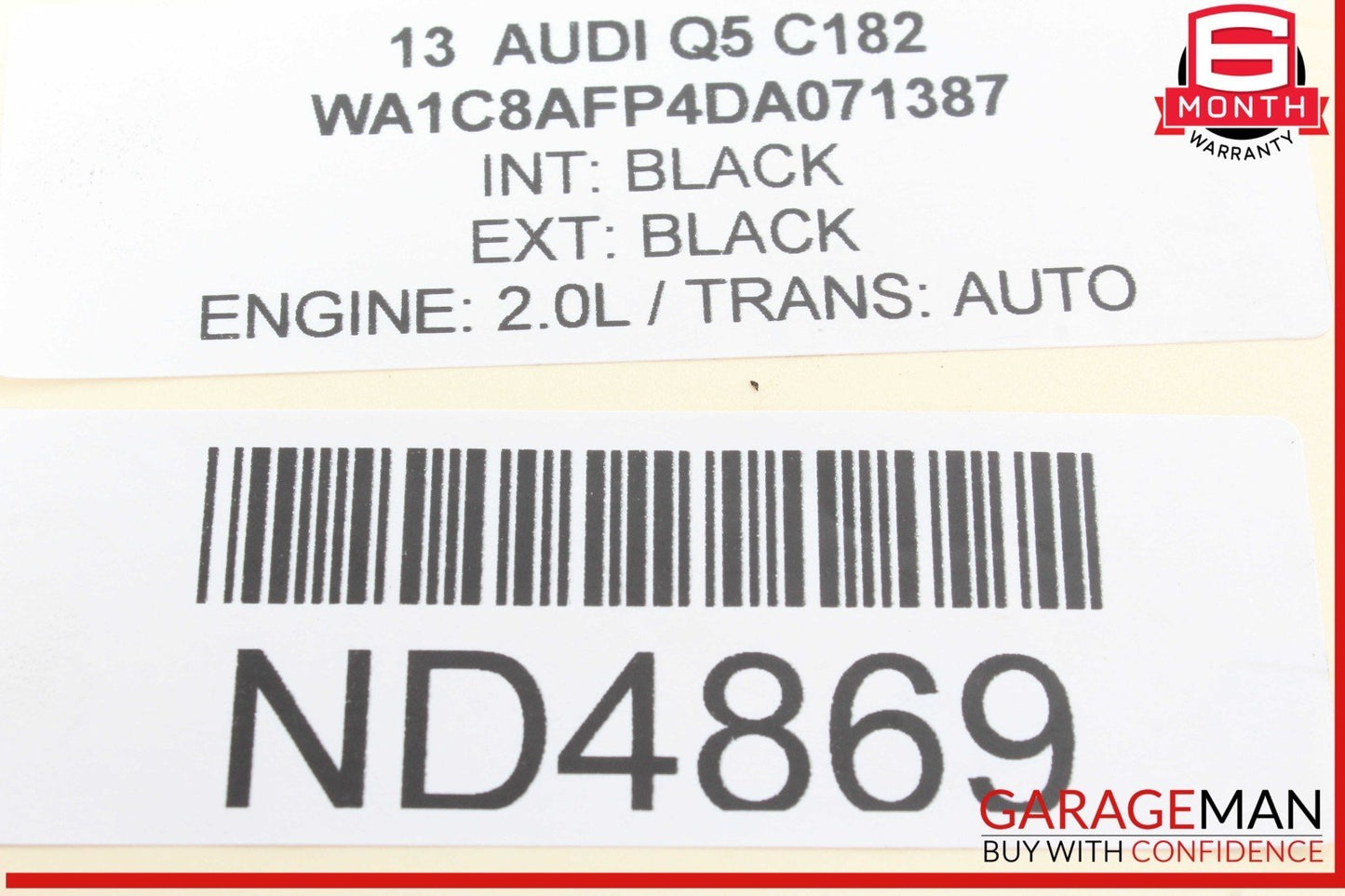 13-18 Audi Q5 Engine Auxiliary Coolant Water Pump 8R0965567 OEM