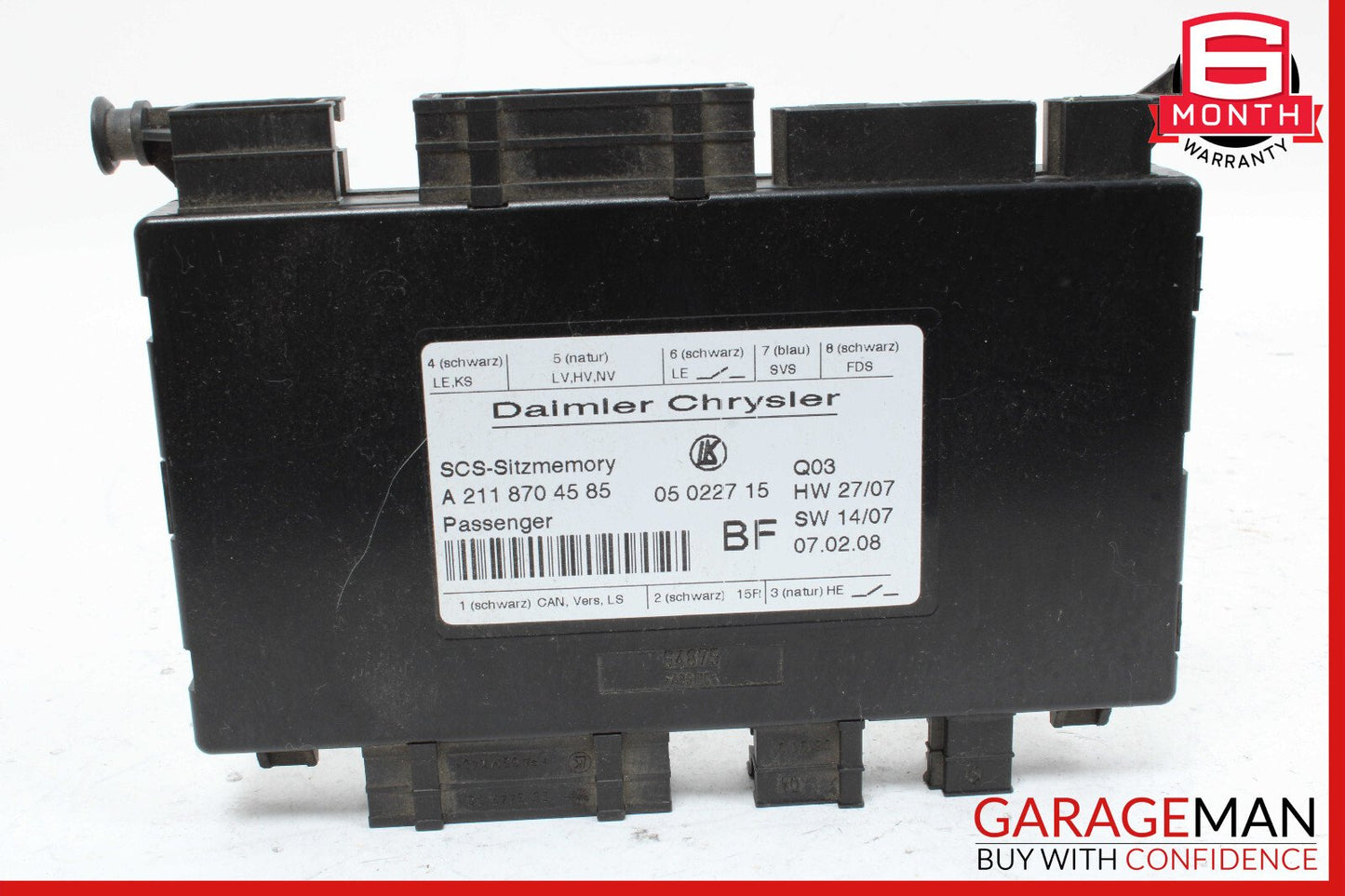 03-13 Mercedes E550 R350 CLS550 ML350 Front Right Side Seat Control Module Unit