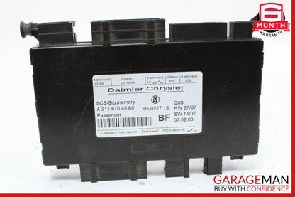 03-13 Mercedes E550 R350 CLS550 ML350 Front Right Side Seat Control Module Unit