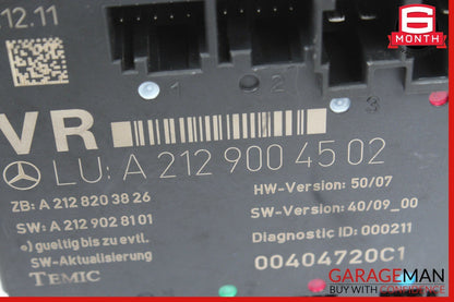 08-18 Mercedes C250 SLK350 E350 Front Right Passenger Side Door Control Module