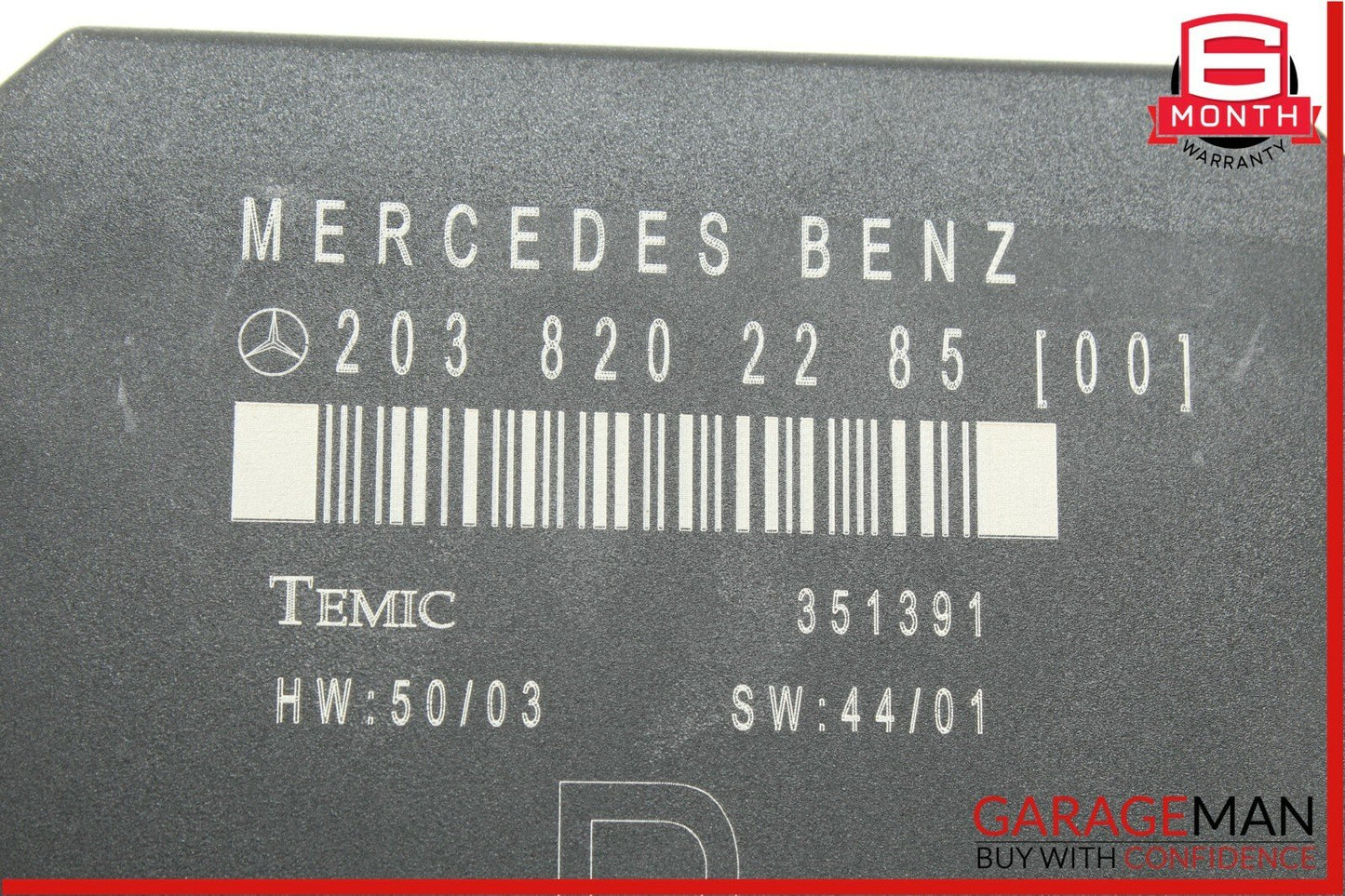 01-07 Mercedes W203 C230 C240 Rear Right Passenger Side Door Control Module OEM
