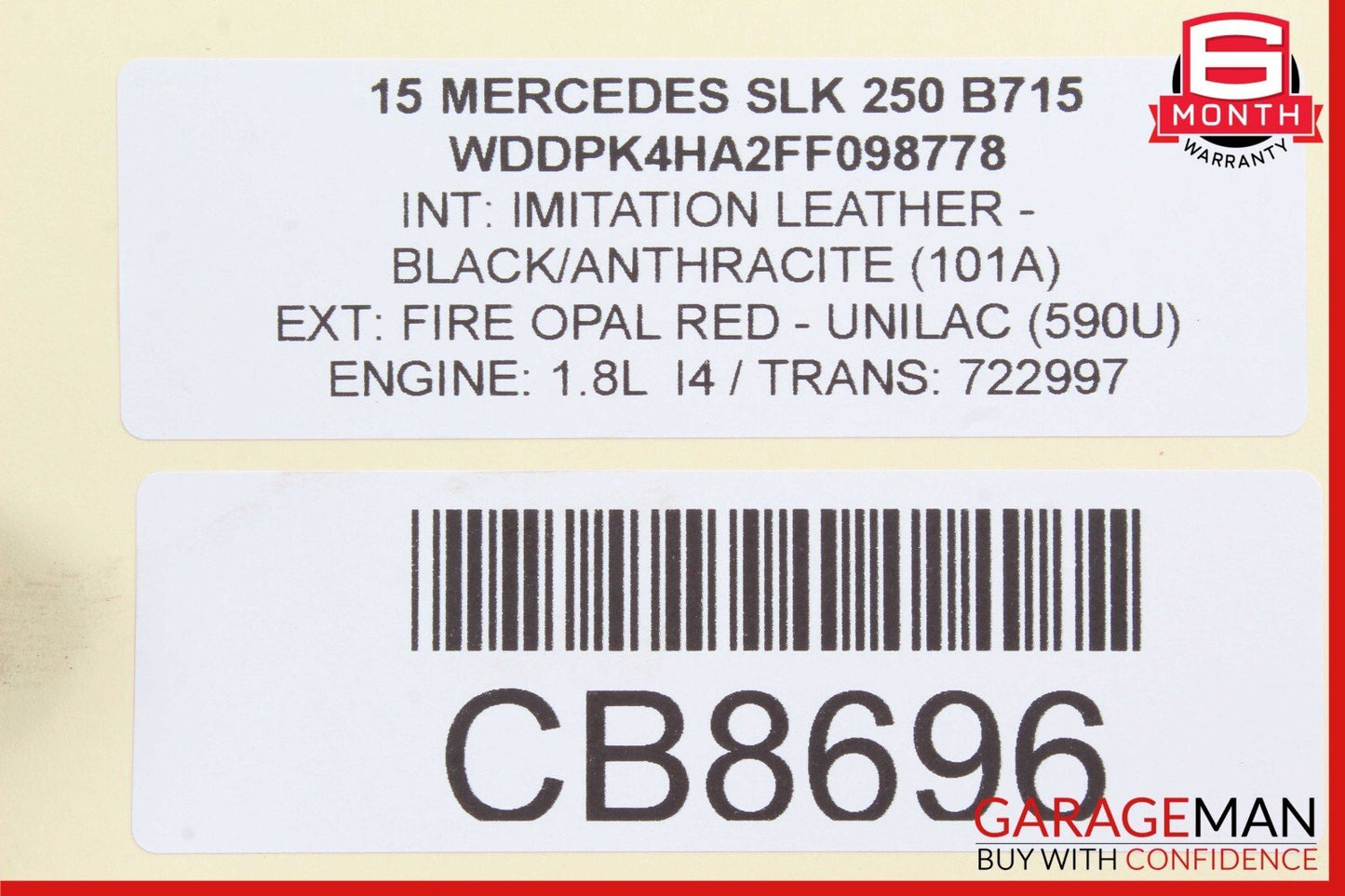 12-20 Mercedes R172 SLK250 SLC300 Rear Left / Right Suspension Upper Control Arm
