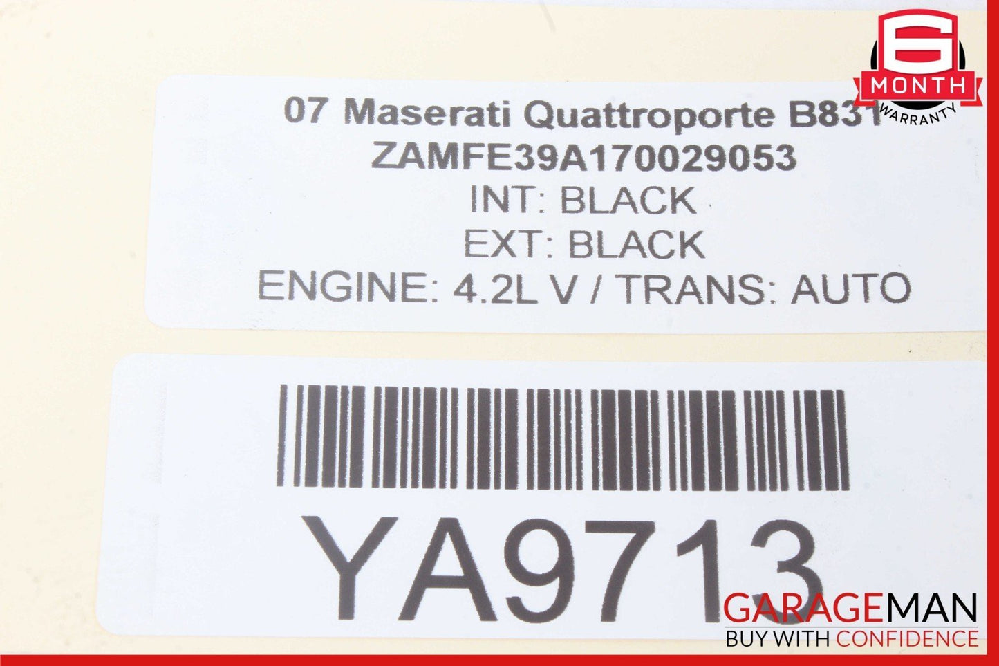 03-19 Maserati Quattroporte Floor Transmission Shifter Gear Shift Selector OEM