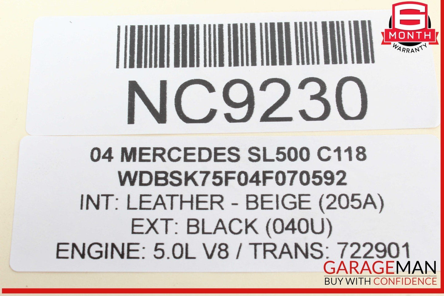 03-06 Mercedes R230 SL500 Convertible Top Roof ABC Mirror Control Switch OEM