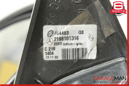 06-08 Mercedes W219 CLS500 CLS550 Front Left Side Mirror Door Rear View Gray OEM