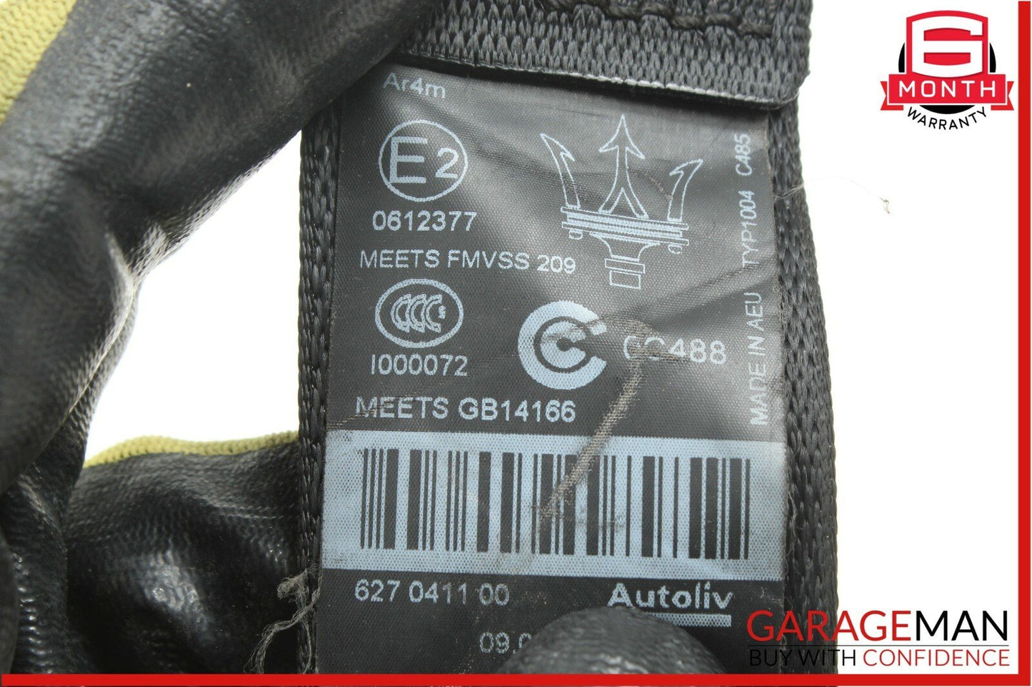 14-17 Maserati Ghibli Rear Center Middle Seatbelt Seat Belt Retractor Assembly