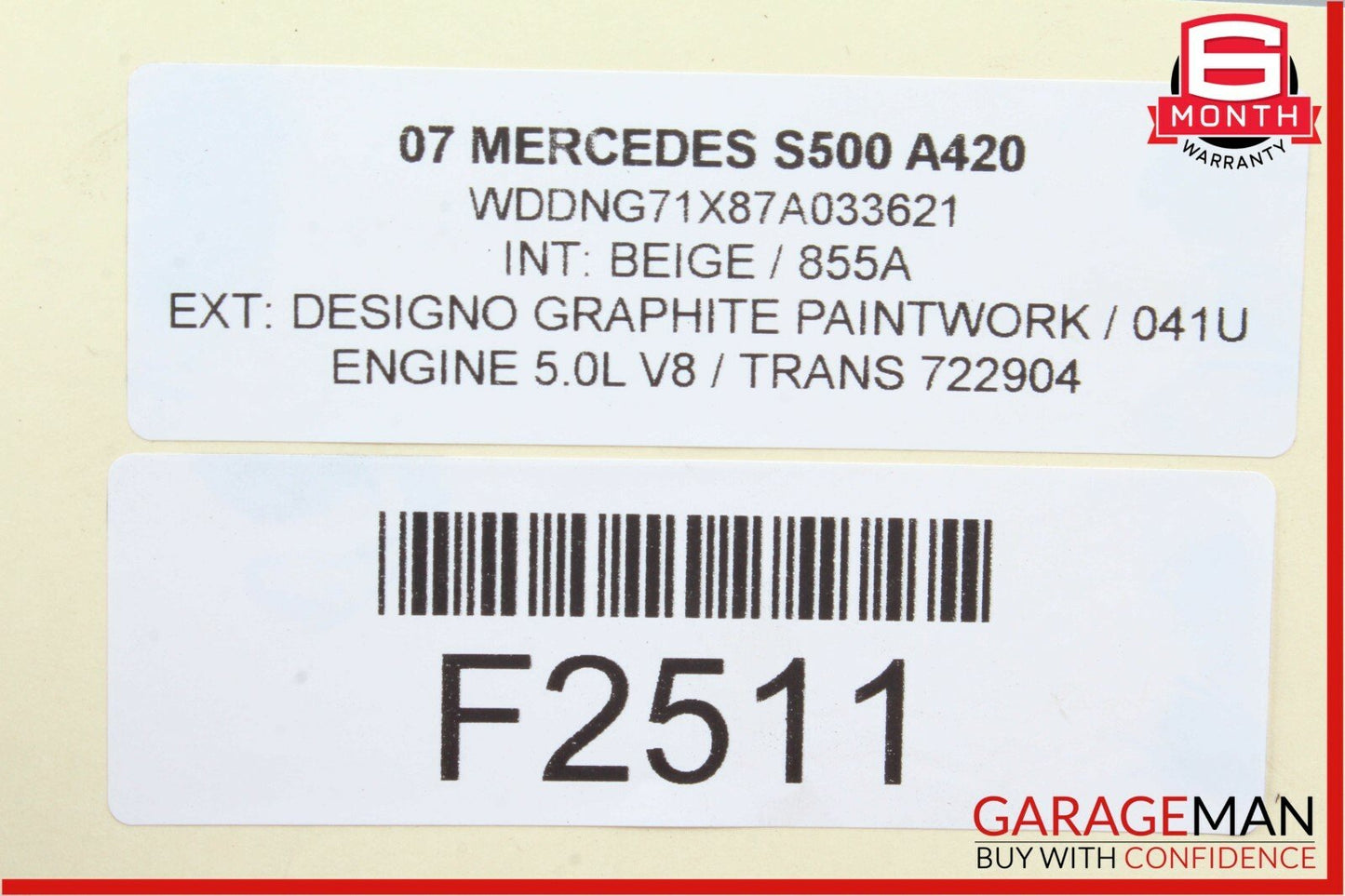 07-13 Mercedes W221 S550 Rear Right Passenger Side Control Arm Set OEM