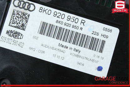 09-16 Audi A4 Speedometer Instrument Cluster Gauge 8K0920950R OEM