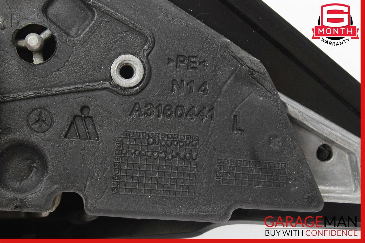 12-14 Mercedes W204 C300 Front Left Side Mirror Door Rear View Glass Grey OEM