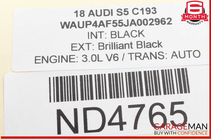 17-24 Audi S5 A4 Rear Right Passenger Side Upper Lateral Control Arm 8W0505398E