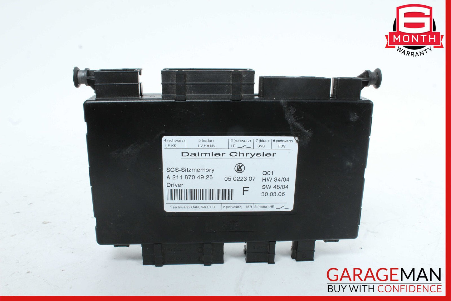03-12 Mercedes W219 CLS500 GL350 Seat Control Module Left Side OEM