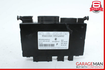 03-12 Mercedes W219 CLS500 GL350 Seat Control Module Left Side OEM