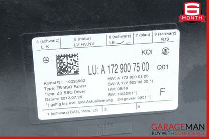 10-18 Mercedes W204 C250 CLS400 Front Left Seat Control Module 1729007500 OEM