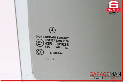 12-18 Mercedes W218 CLS550 Rear Right Passenger Side Door Window Glass OEM