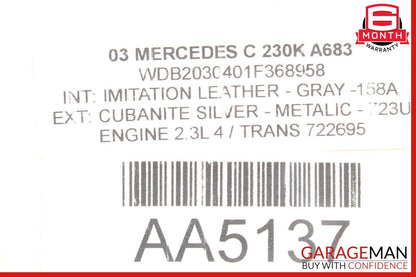 01-07 Mercedes W203 C230 Rear Right / Left Side Lower Control Arm OEM