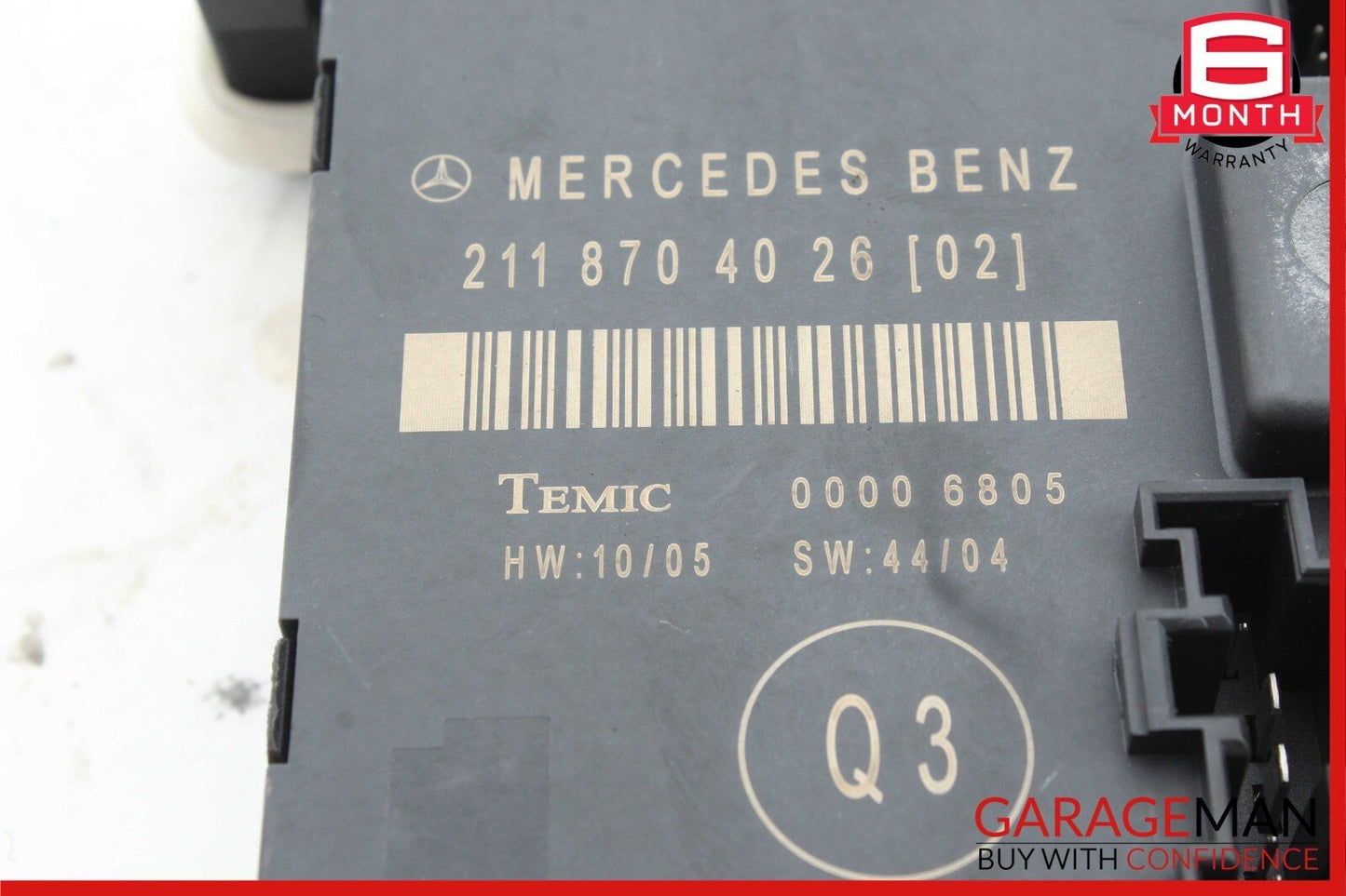 03-09 Mercedes W211 E350 E63 AMG Rear Left Driver Side Door Control Module Unit