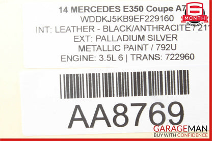 10-16 Mercedes W207 E350 Coupe Rear Right Side Door Window Regulator Motor Unit