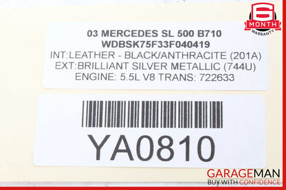 03-12 Mercedes R230 SL500 SL55 AMG Front Left Under Seat Control Module Unit