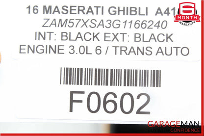 14-17 Maserati Ghibli Rear Top Upper Overhead Dome Light Reading Map Lamp Module