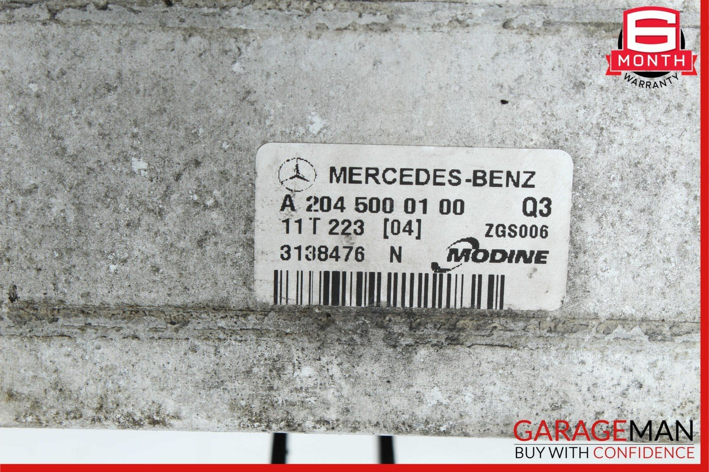 12-15 Mercedes W204 C250 SLK250 1.8L M271 Intercooler Air Cooler Radiator OEM
