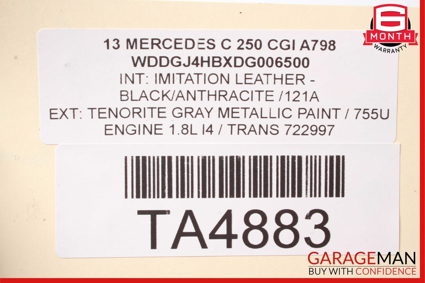 12-15 Mercedes C250 SLK250 7G Automatic Transmission Assembly 722.997 92k