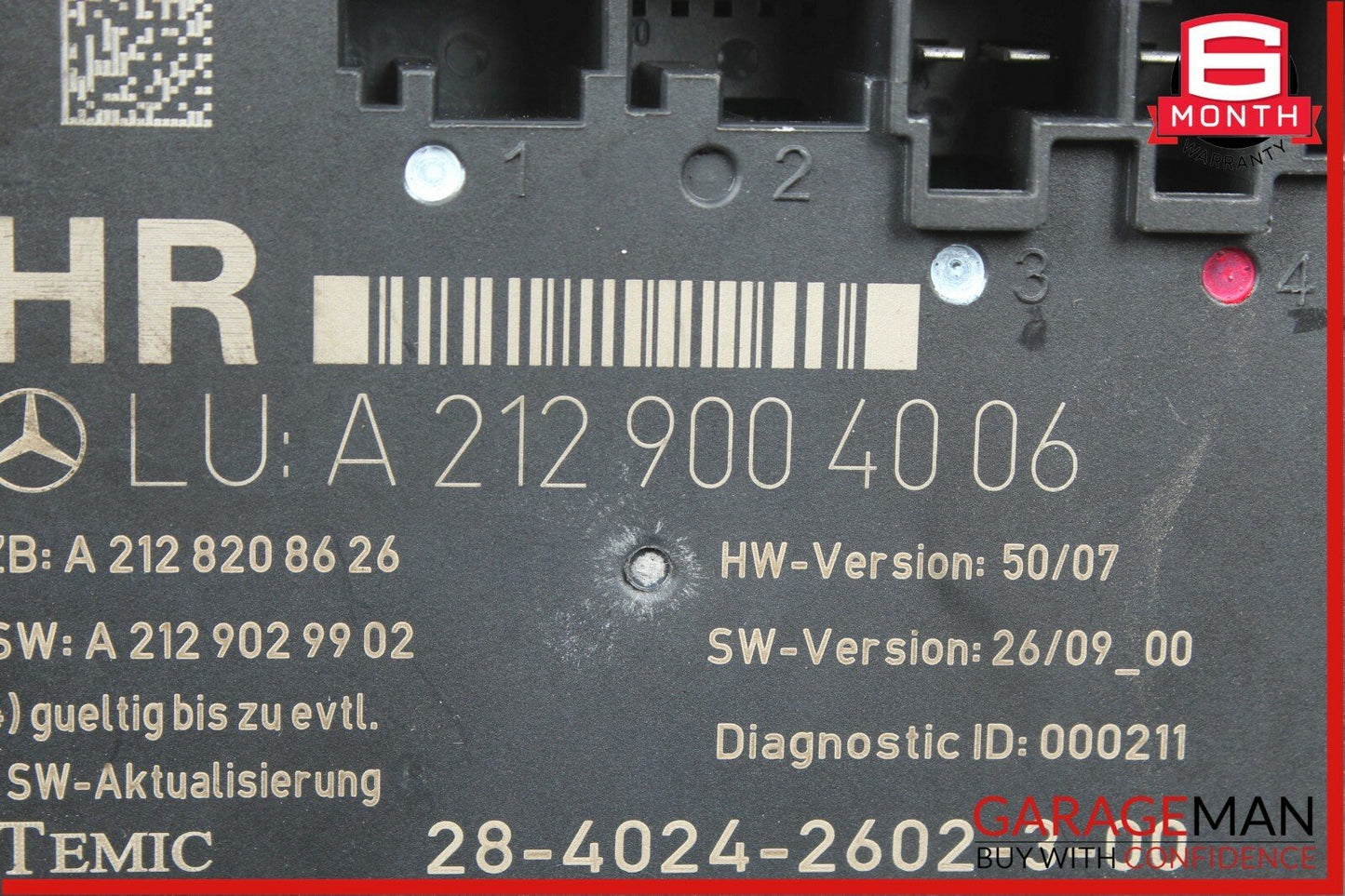 08-14 Mercedes W204 C250 C300 C350 Rear Right Side Door Controller Module Unit