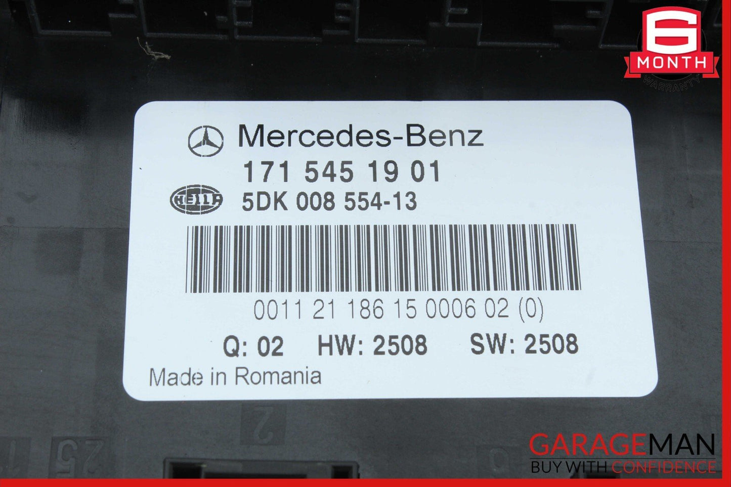 05-11 Mercedes R171 SLK300 Rear SAM Module Relay Fuse Box Assembly OEM