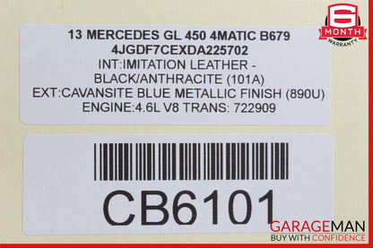 13-16 Mercedes X166 GL450 GL550 Rear Right Quarter Window Regulator Motor OEM
