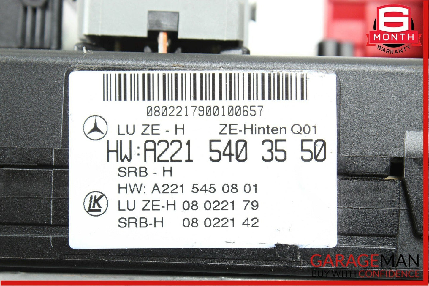 07-09 Mercedes S550 CL550 CL65 AMG Rear Trunk SAM Fuse Relay Box Module Assembly