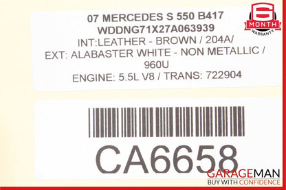 06-13 Mercedes W221 S550 Front Right Engine Timing Chain Cover Plate OEM