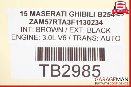 14-17 Maserati Ghibli Center Dash Display Bezel Frame Air Vent Grille Trim Cover