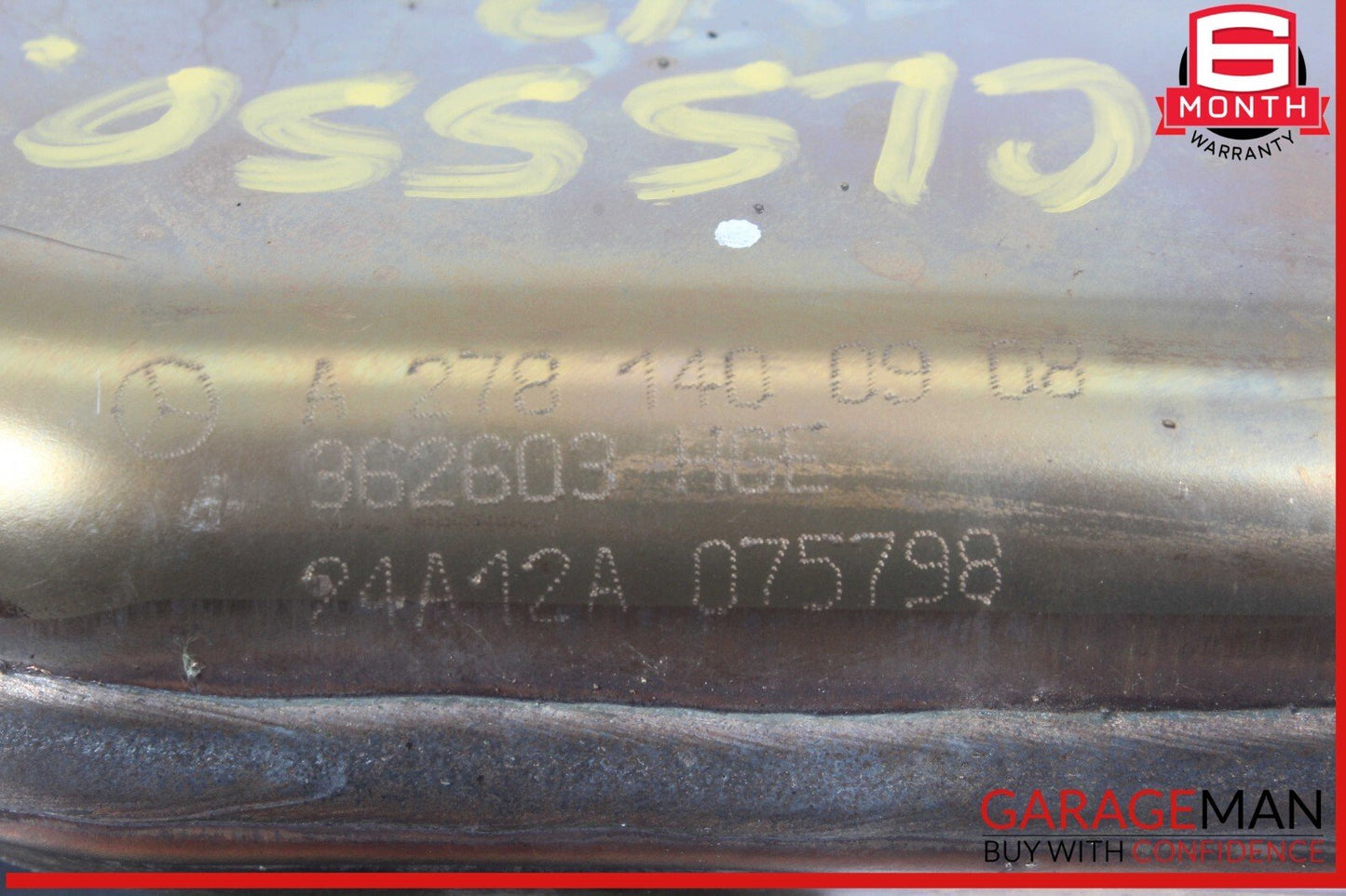 12-18 Mercedes W218 CLS550 4.6L Left Exhaust Pipe Adapter 2781400908 OEM