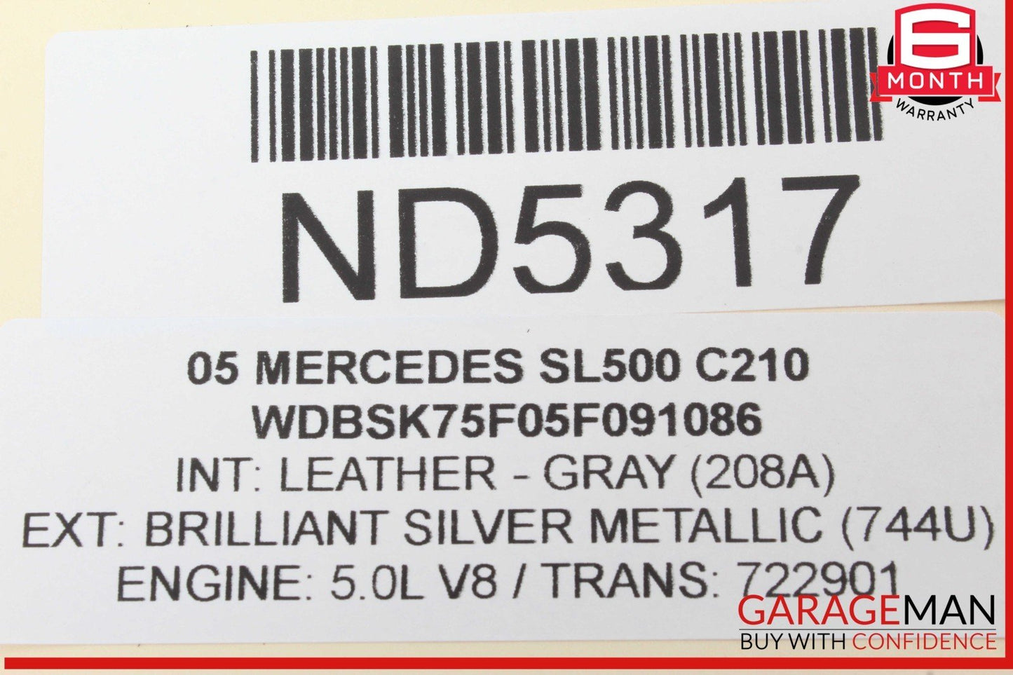 03-06 Mercedes R230 SL500 SL55 AMG Under Seat Control Module Right Side OEM