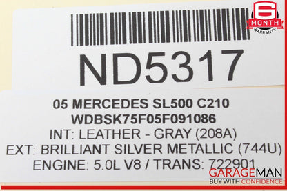 03-06 Mercedes R230 SL500 SL55 AMG Under Seat Control Module Right Side OEM