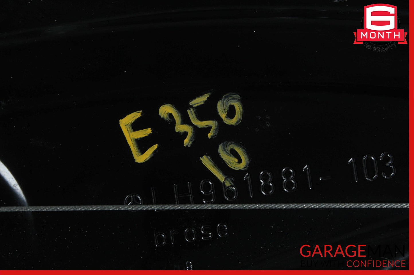 10-13 Mercedes W207 E350 Coupe Rear Left Quarter Window Glass & Regulator OEM
