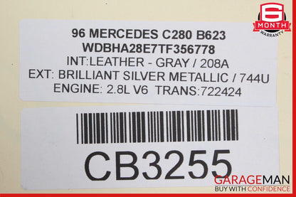 96-97 Mercedes W202 C230 C280 Rear Right Side Interior Door Panel Cover Grey OEM