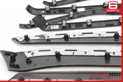 14-16 Mercedes W212 E350 Interior Door Panel Trim Strip Moldings Set of 8 Pc OEM