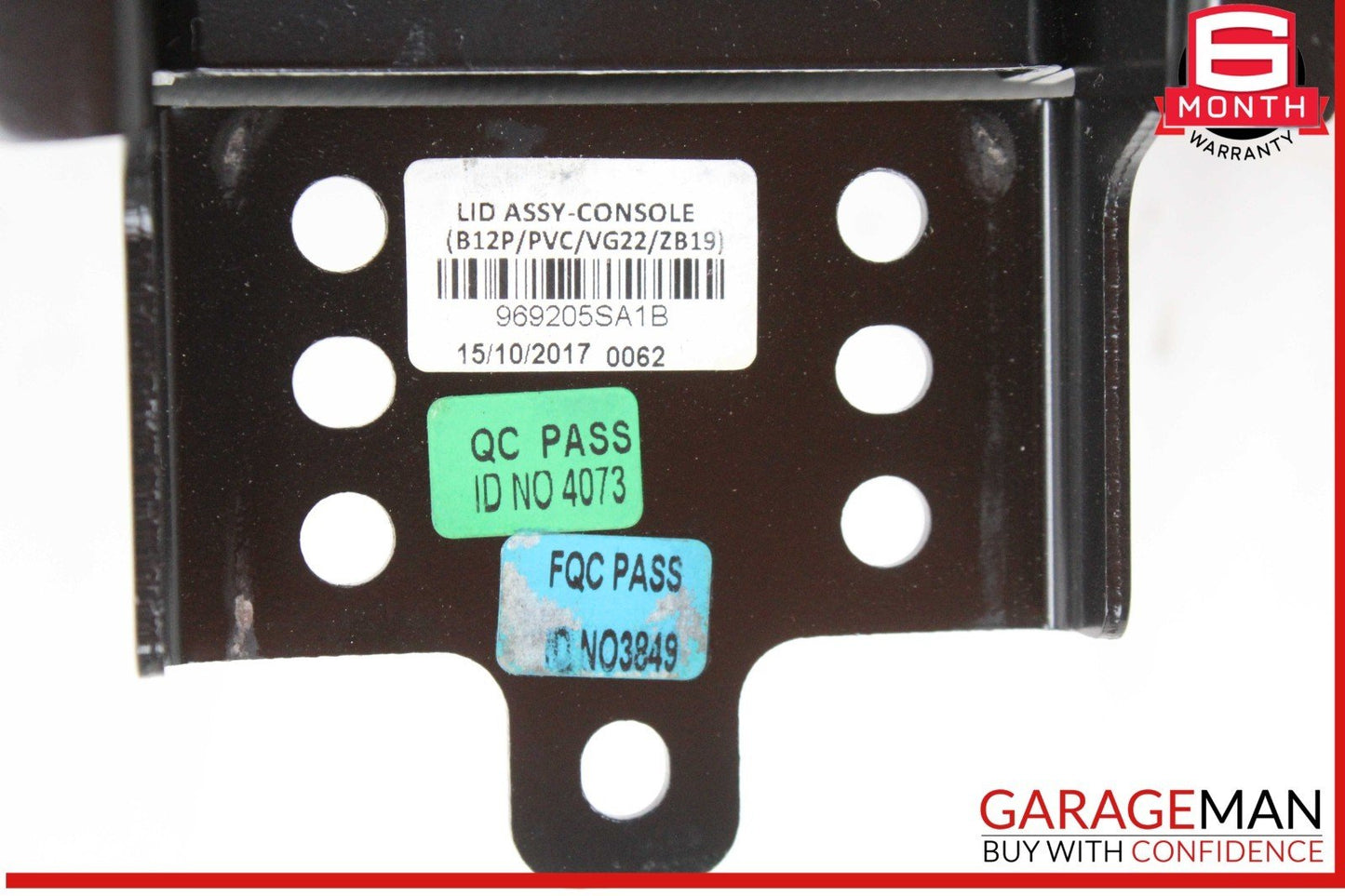 18-24 Nissan Leaf Front Center Console Armrest Arm Rest Lid Cover 969205SA1B OEM