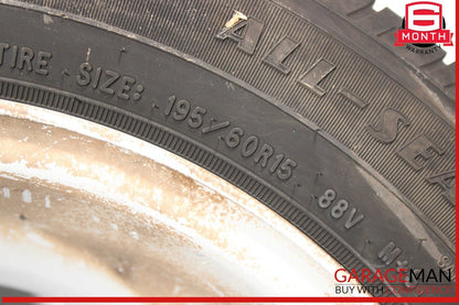 85-93 Mercedes W201 190E 190D Wheel Tire Rim Set of 4 Pc R15 OEM