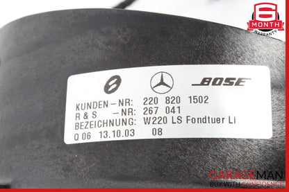 00-06 Mercedes W220 S600 S55 AMG Rear Left Bose Door Audio Sound Speaker OEM