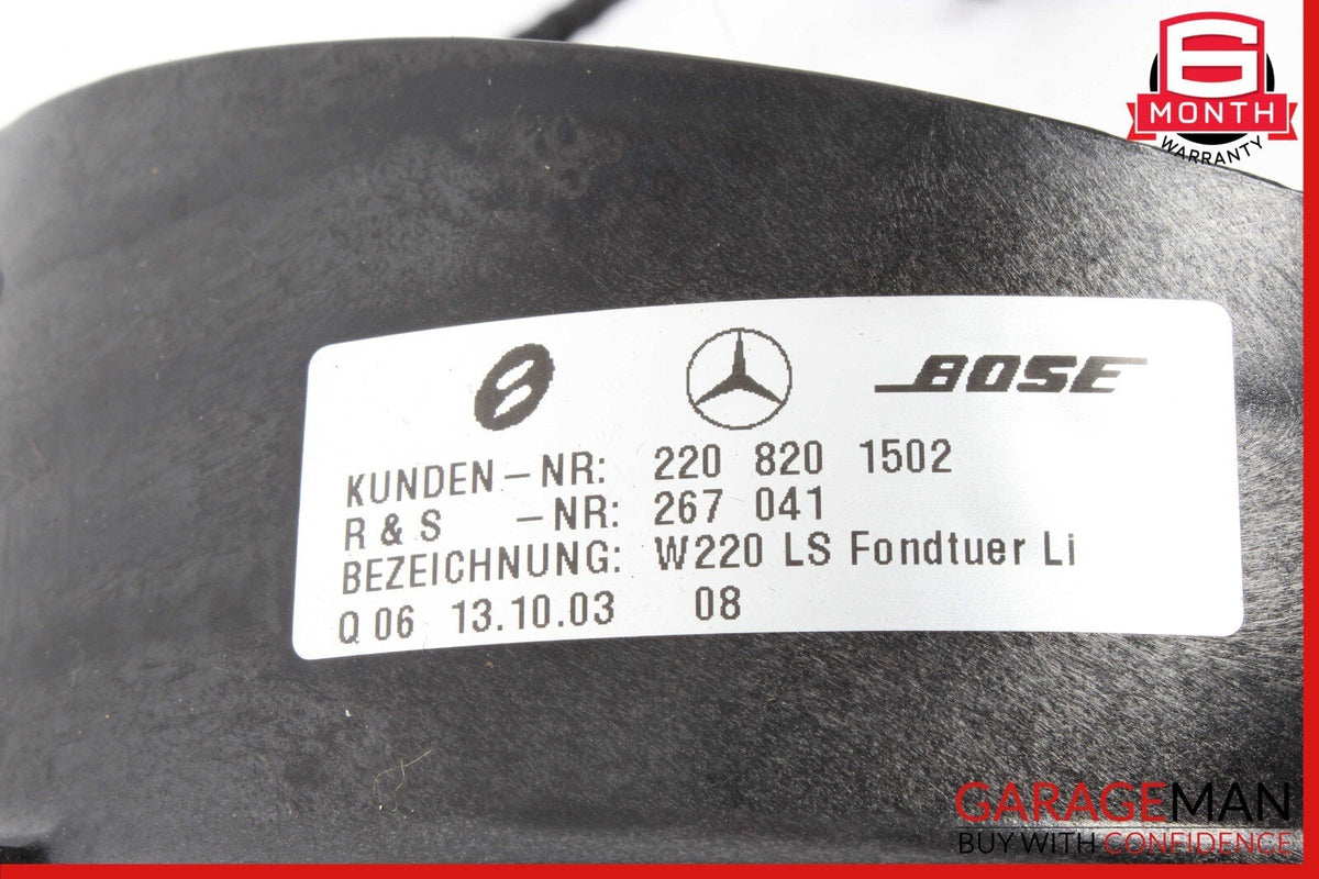 00-06 Mercedes W220 S600 S55 AMG Rear Left Bose Door Audio Sound Speaker OEM
