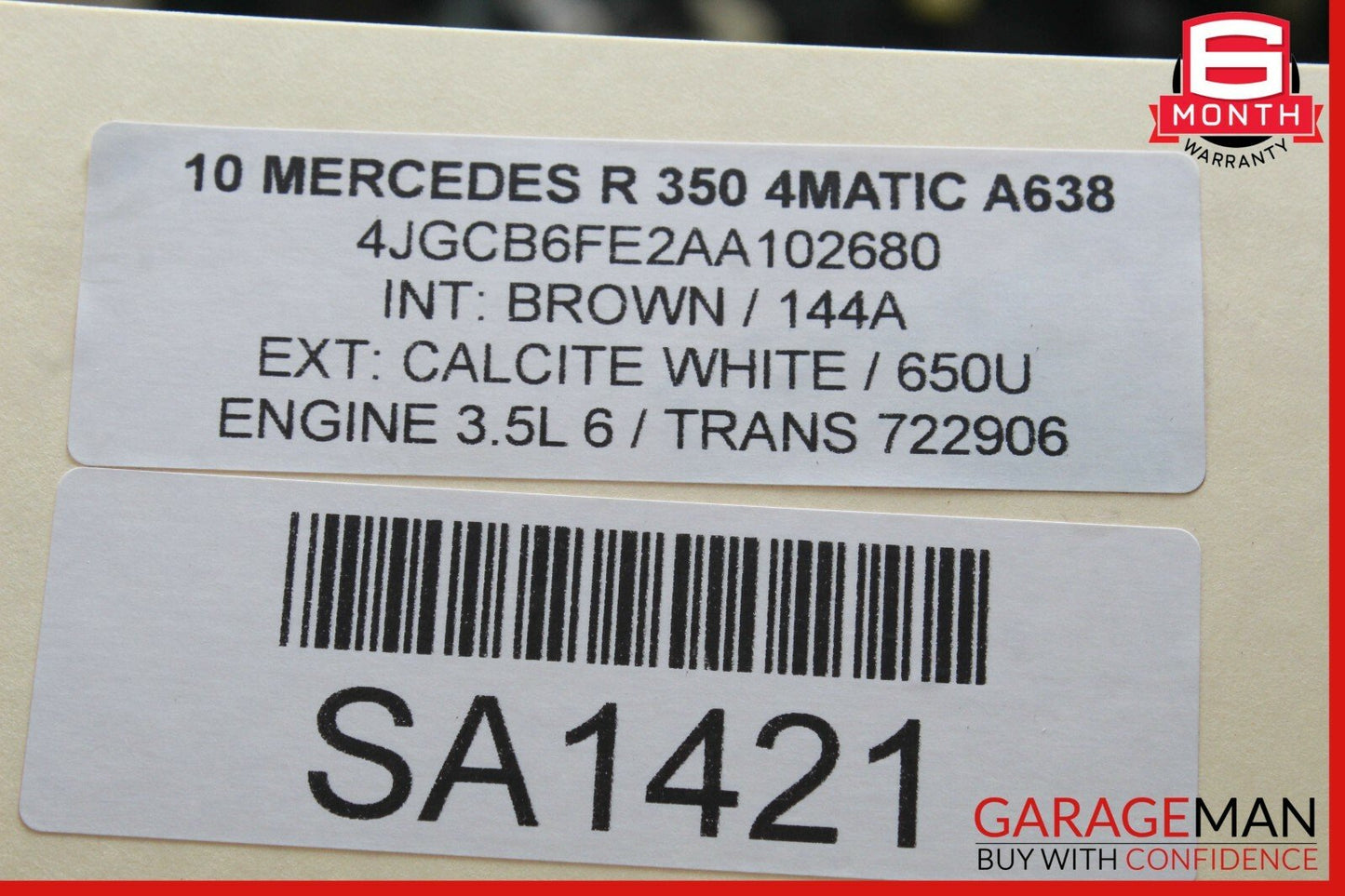 09-13 Mercedes W251 R350 R320 Rear Trunk Subwoofer Speaker 2518200602 OEM