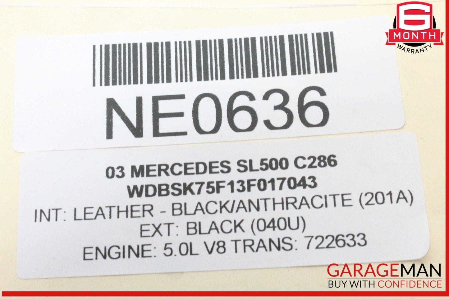 00-03 Mercedes R230 SL500 CL55 Keyless Go Entry Control Module 2305450132 OEM