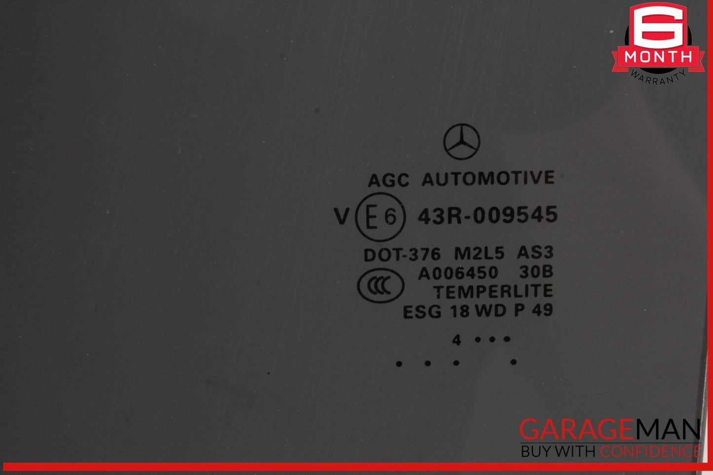 13-19 Mercedes X166 GL450 GLS550 Rear Left Side Window Glass 1667352510 OEM