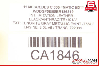 08-16 Mercedes W204 C300 GLK350 Rear Right Door Window Regulator Motor Unit OEM