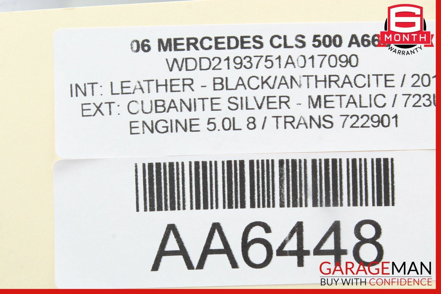 06-09 Mercedes W219 CLS500 Front Overhead Dome Light Reading Map Lamp Grey