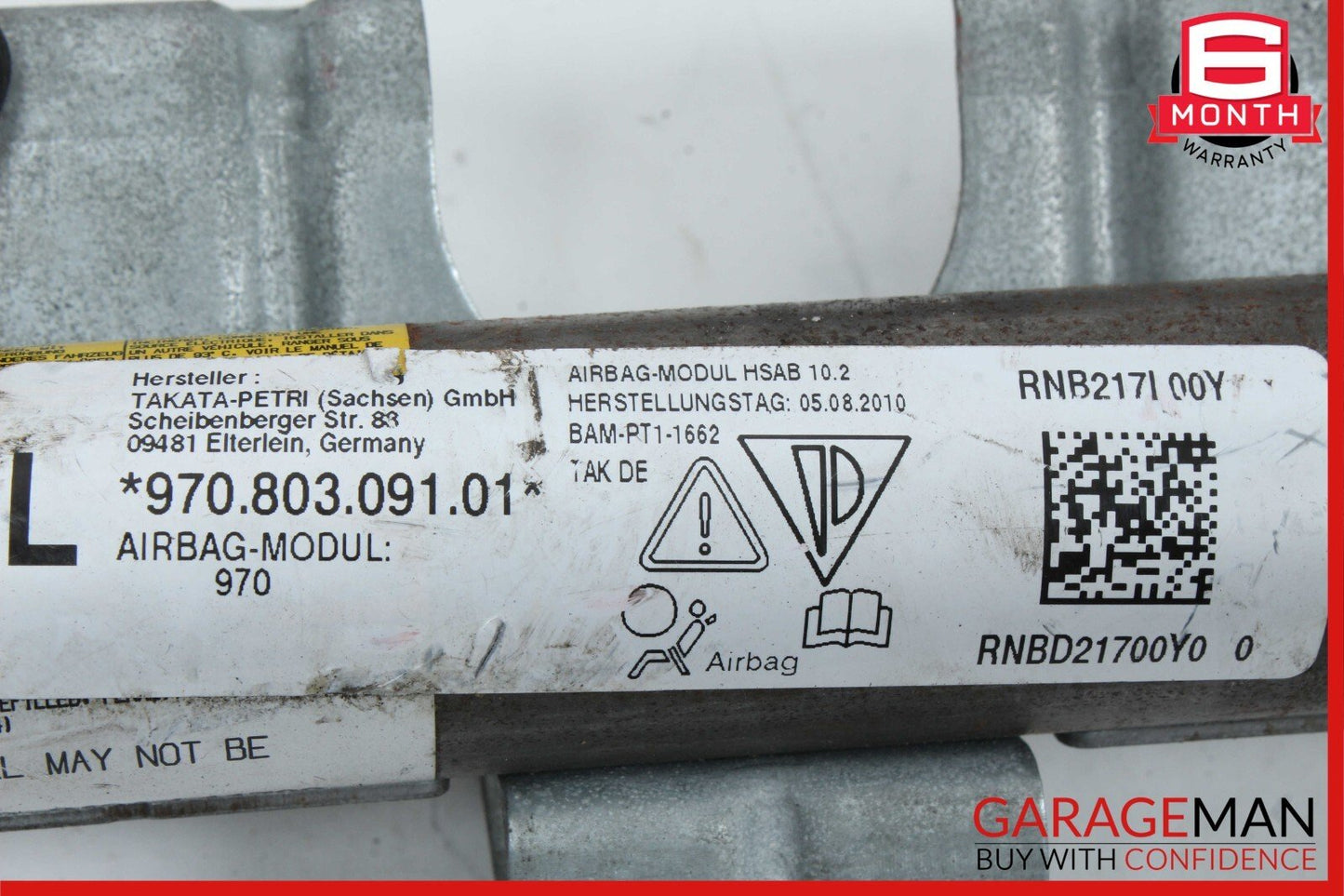 10-16 Porsche Panamera 970 Left Side Roof Curtain Airbag Air Bag 97080309101 OEM